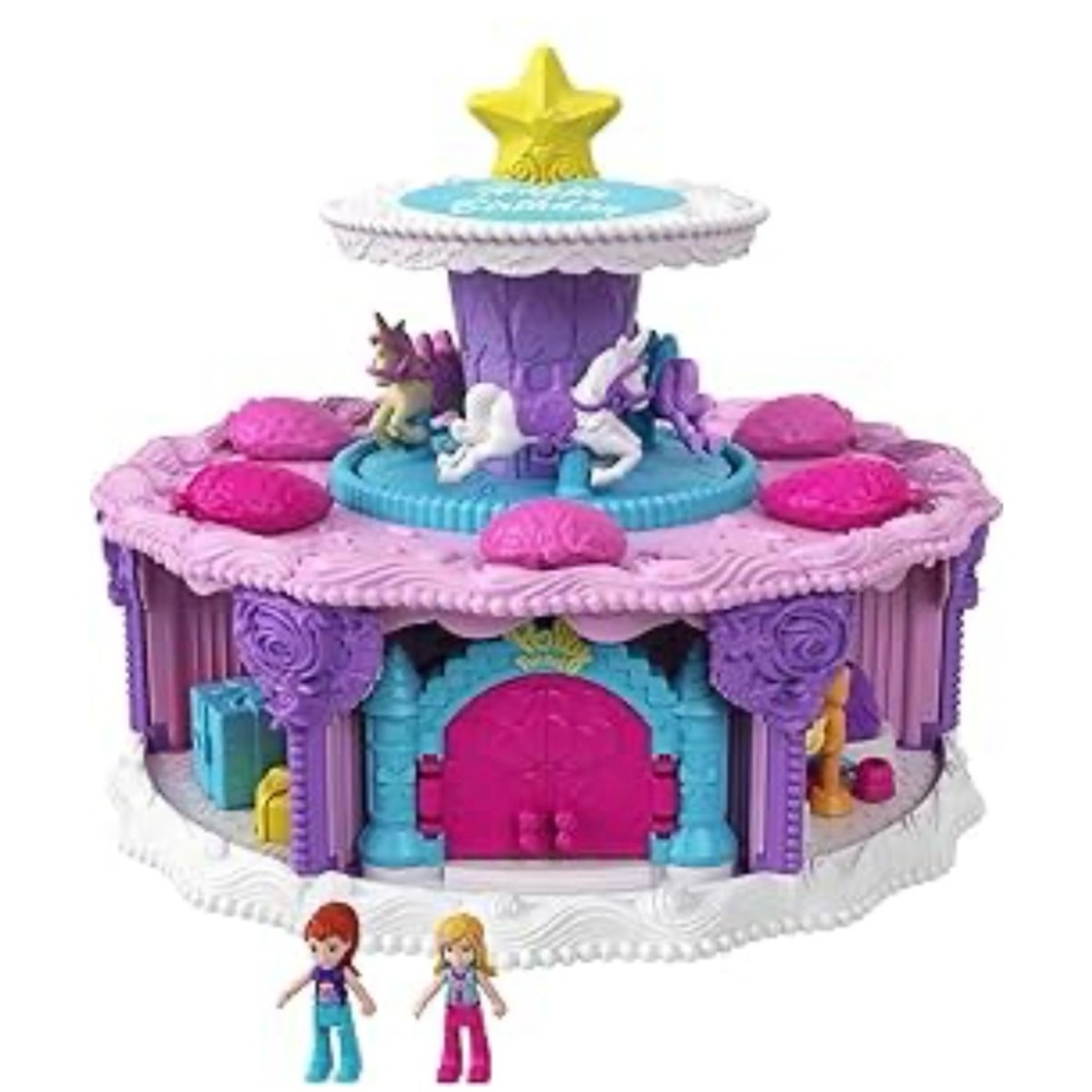 Polly Pocket Birthday Cake Countdown Playset NWT girls activity doll set - Picture 2 of 4